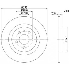 8DD 355 109-151 HELLA Гальмівний диск