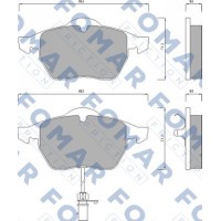 FO 668681 FOMAR Friction Комплект гальмівних колодок дисковий гальм