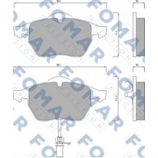 FO 668681 FOMAR Friction Комплект гальмівних колодок дисковий гальм