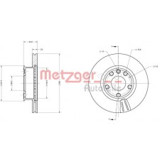 6110484 METZGER Гальмівний диск