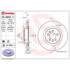 09.B858.11 BREMBO Гальмівний диск