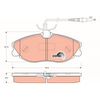 GDB1259 TRW Комплект гальмівних колодок дисковий гальм