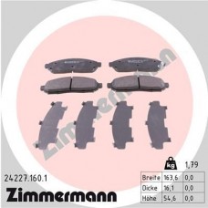 24227.160.1 ZIMMERMANN Комплект гальмівних колодок дисковий гальм