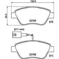 MDB2239 MINTEX Комплект гальмівних колодок дисковий гальм