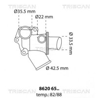 8620 6582 TRISCAN Термостат охолоджувальна рідина