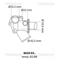 8620 6582 TRISCAN Термостат охолоджувальна рідина