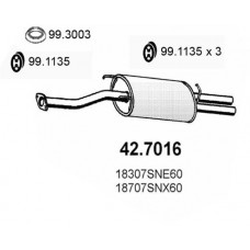 42.7016 ASSO Глушник вихлопних газів кінцевий