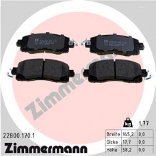 22800.170.1 ZIMMERMANN Комплект гальмівних колодок дисковий гальм