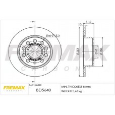 BD-5640 FREMAX Гальмівний диск