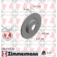 230.2313.20 ZIMMERMANN Гальмівний диск