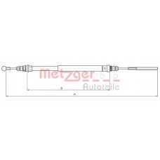 10.4735 METZGER Тросик, cтояночный тормоз