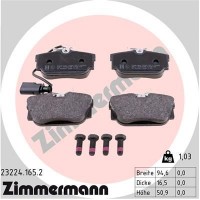 23224.165.2 ZIMMERMANN Комплект гальмівних колодок дисковий гальм