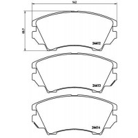 P 59 055 BREMBO Комплект гальмівних колодок дисковий гальм