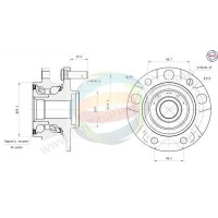 70-090051 MULTIPARTS Комплект підшипника ступиці колеса
