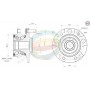70-090051 MULTIPARTS Комплект підшипника ступиці колеса