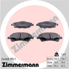 24668.190.1 ZIMMERMANN Комплект гальмівних колодок дисковий гальм