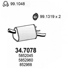 34.7078 ASSO Глушник вихлопних газів кінцевий
