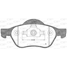 BPA0962.00 OPEN PARTS Комплект гальмівних колодок дисковий гальм