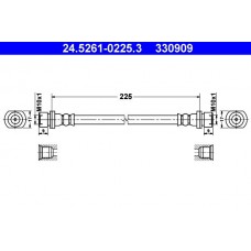 24.5261-0225.3 ATE Гальмівний шланг