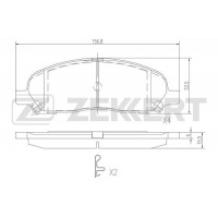 BS-2378 ZEKKERT Комплект гальмівних колодок дисковий гальм