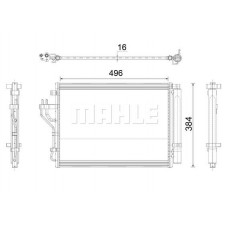 AC 43 000P MAHLE Конденсатор кондиціонера