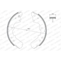 152-2225 WEEN Комплект гальмівних колодок