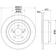 8DD 355 105-331 HELLA Гальмівний диск
