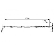 1 987 482 033 BOSCH Тросик, cтояночный тормоз