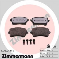 24606.975.1 ZIMMERMANN Комплект гальмівних колодок дисковий гальм