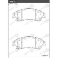KD4004 ASIMCO Комплект гальмівних колодок дисковий гальм