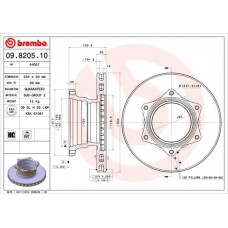 09.8205.10 BREMBO Гальмівний диск