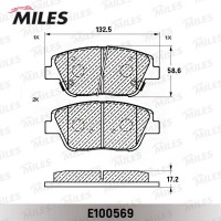 E100569 MILES Комплект гальмівних колодок дисковий гальм