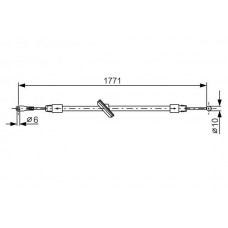 1 987 482 030 BOSCH Тросик, cтояночный тормоз