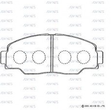 SN650 ADVICS КомплеК т гальмівних колодок, дискове гальмо
