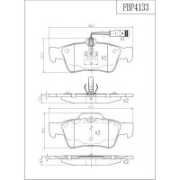 FBP4133 FI.BA Комплект гальмівних колодок дисковий гальм