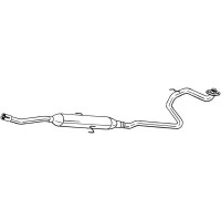 291-029 BOSAL Середній глушник вихлопних газів