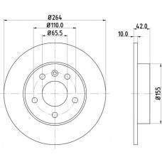 8DD 355 106-111 HELLA Гальмівний диск