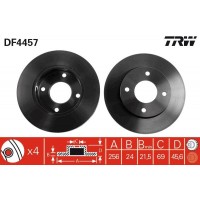 DF4457 TRW Гальмівний диск