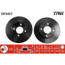 DF4457 TRW Гальмівний диск