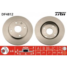 DF4812 TRW Гальмівний диск