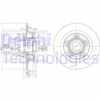 BG3086 DELPHI Гальмівний диск