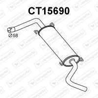 CT15690 VENEPORTE Глушник вихлопних газів кінцевий