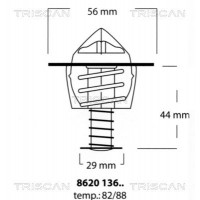 8620 13688 TRISCAN Термостат охолоджувальна рідина