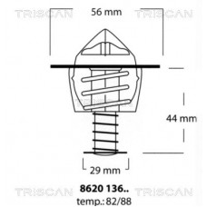 8620 13688 TRISCAN Термостат охолоджувальна рідина