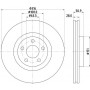 8DD 355 133-101 HELLA PAGID Гальмівний диск