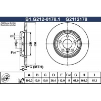 B1.G212-0178.1 GALFER Гальмівний диск