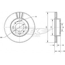 TX 70-98 TOMEX Brakes Гальмівний диск