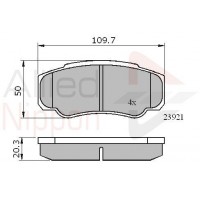 ADB01042 COMLINE Комплект гальмівних колодок дисковий гальм