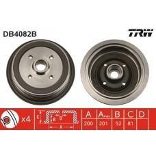 DB4082B TRW Гальмівний барабан