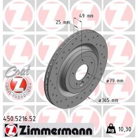 450.5216.52 ZIMMERMANN Гальмівний диск